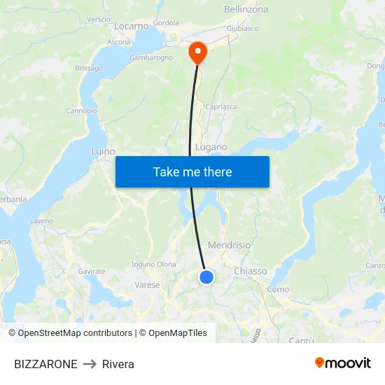 BIZZARONE to Rivera map