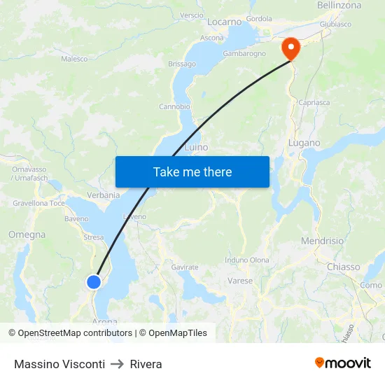 Massino Visconti to Rivera map