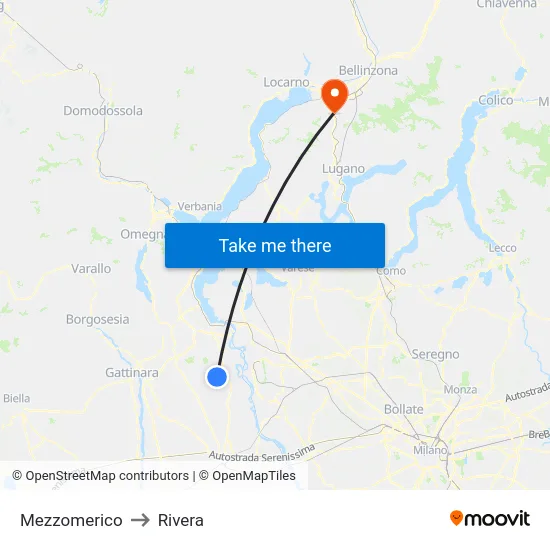 Mezzomerico to Rivera map