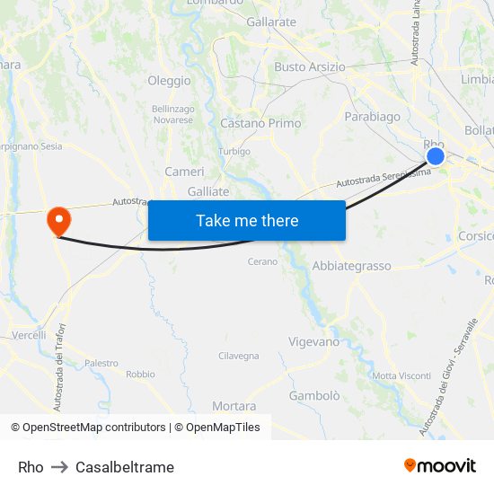 Rho to Casalbeltrame map