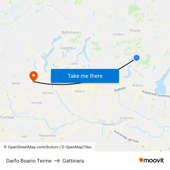 Darfo Boario Terme to Gattinara map