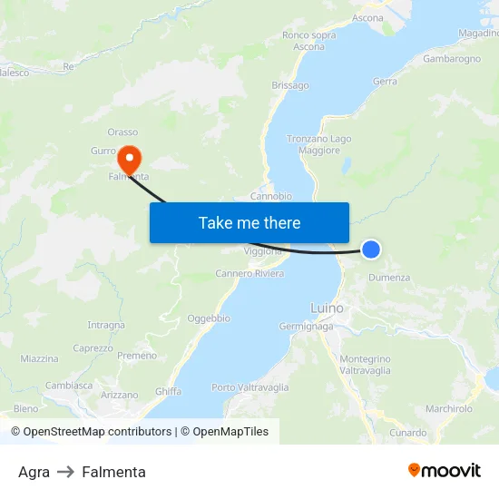 Agra to Falmenta map