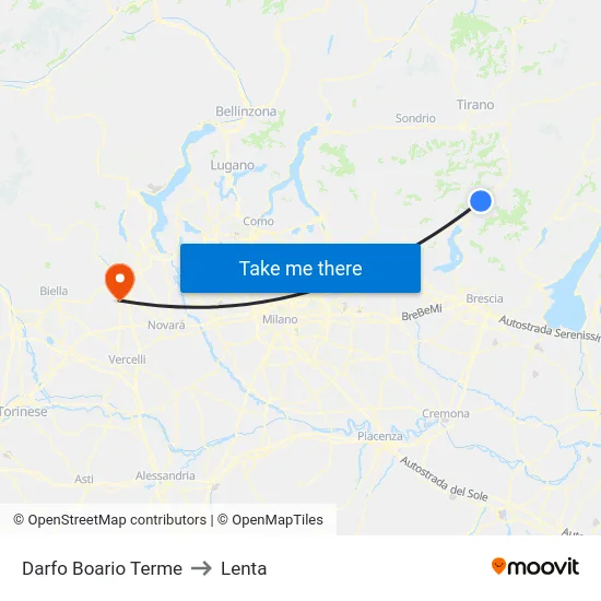 Darfo Boario Terme to Lenta map