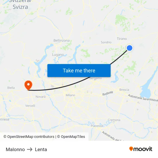 Malonno to Lenta map