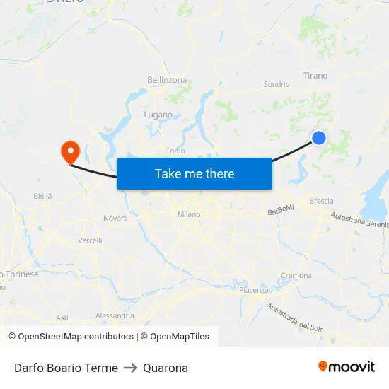 Darfo Boario Terme to Quarona map