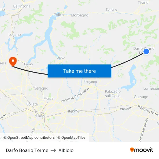 Darfo Boario Terme to Albiolo map