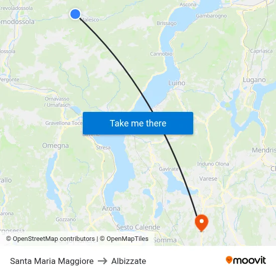 Santa Maria Maggiore to Albizzate map