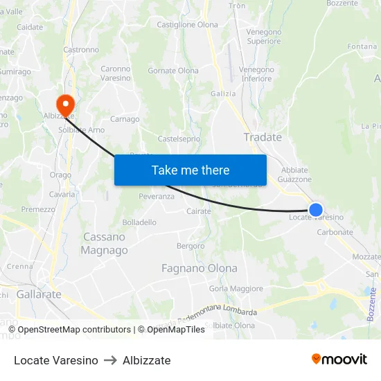 Locate Varesino to Albizzate map
