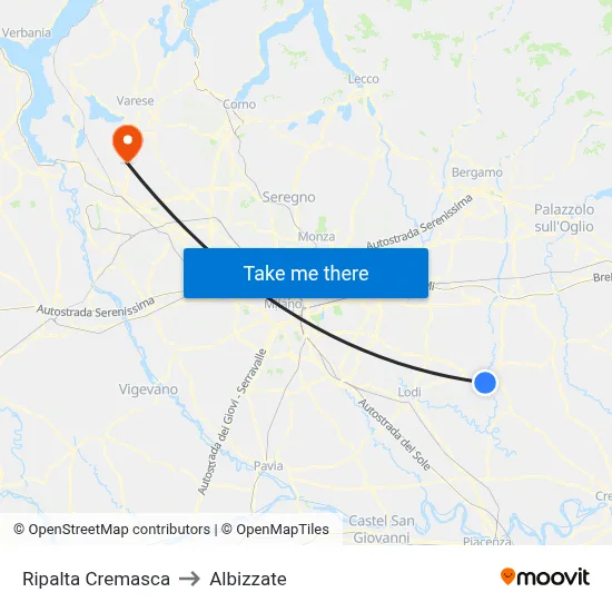 Ripalta Cremasca to Albizzate map
