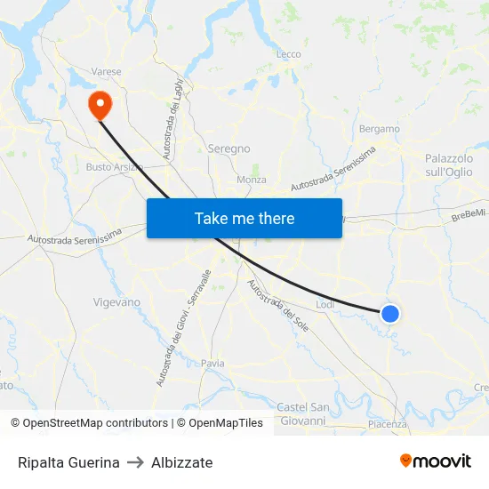 Ripalta Guerina to Albizzate map
