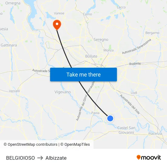 BELGIOIOSO to Albizzate map