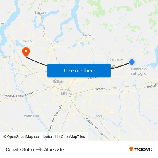 Cenate Sotto to Albizzate map