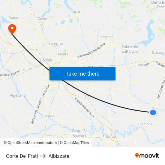 Corte de' Frati to Albizzate map