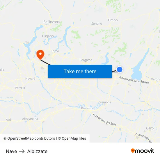 Nave to Albizzate map