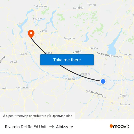 Rivarolo del Re ed Uniti to Albizzate map