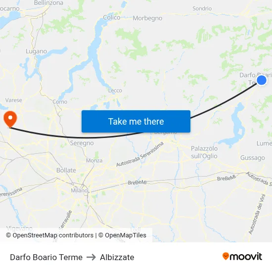 Darfo Boario Terme to Albizzate map
