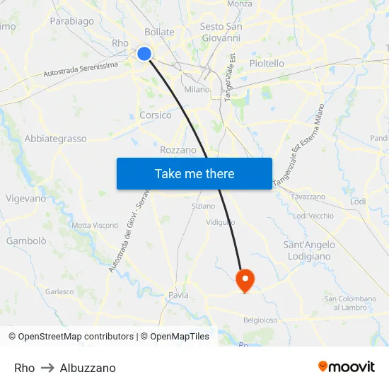Rho to Albuzzano map