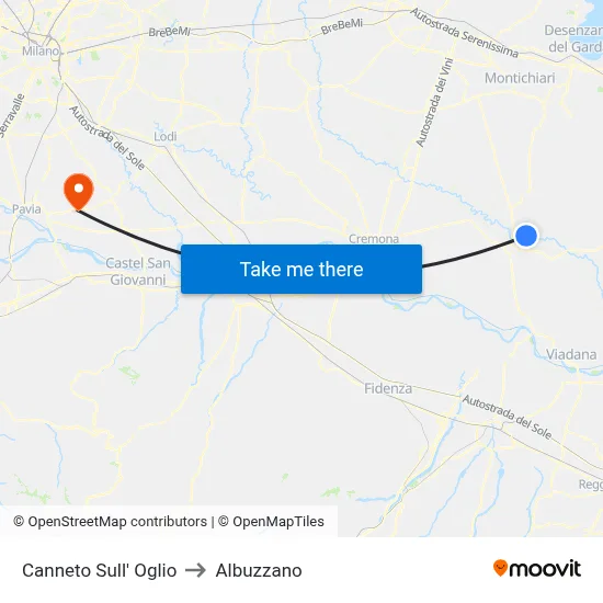 Canneto sull'Oglio to Albuzzano map