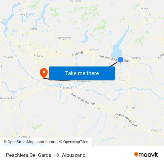 Peschiera Del Garda to Albuzzano map
