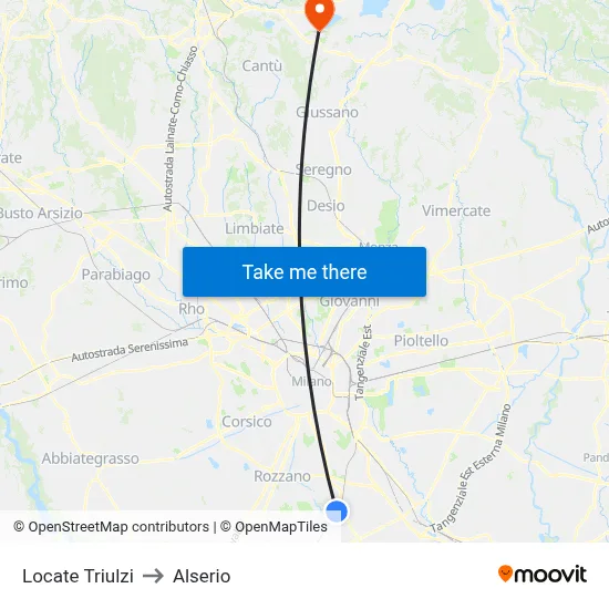 Locate Triulzi to Alserio map