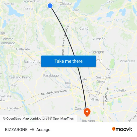 BIZZARONE to Assago map