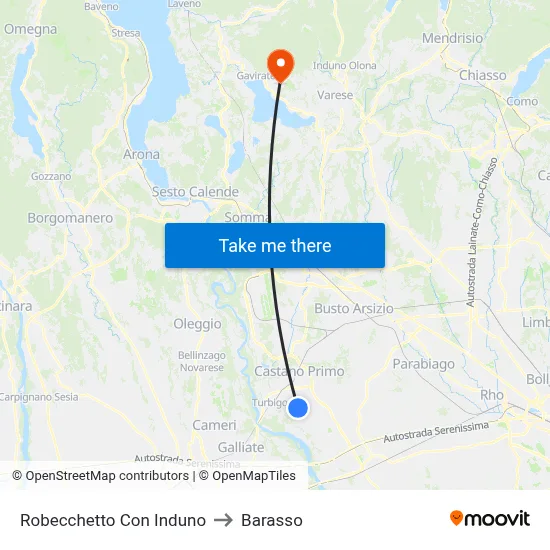 Robecchetto Con Induno to Barasso map