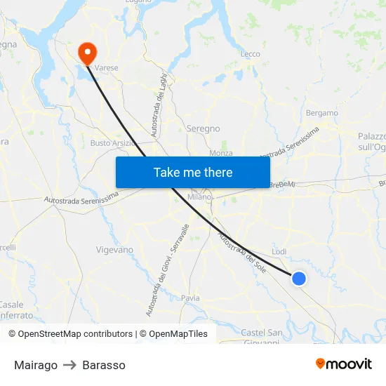 Mairago to Barasso map