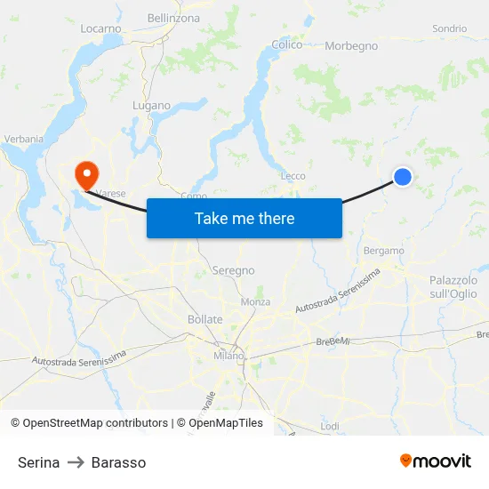 Serina to Barasso map