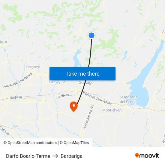 Darfo Boario Terme to Barbariga map