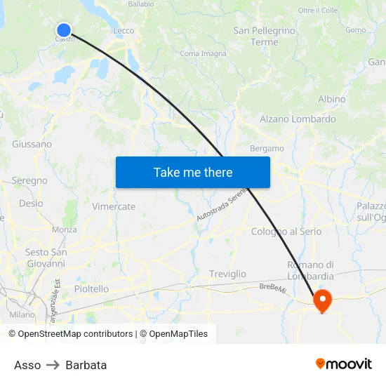 Asso to Barbata map