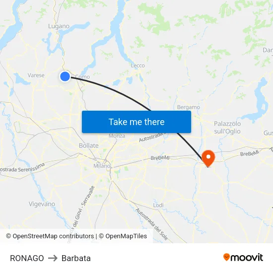 RONAGO to Barbata map