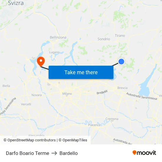 Darfo Boario Terme to Bardello map