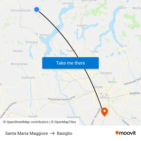 Santa Maria Maggiore to Basiglio map