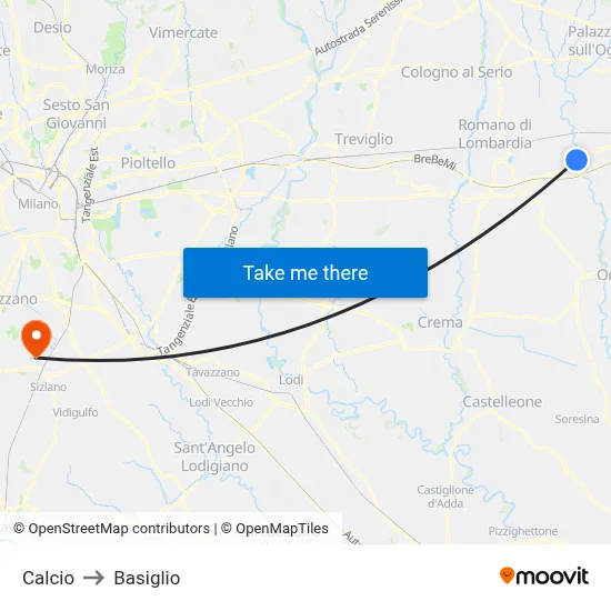 Soccer to Basiglio map