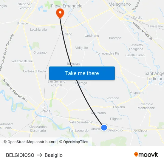BELGIOIOSO to Basiglio map