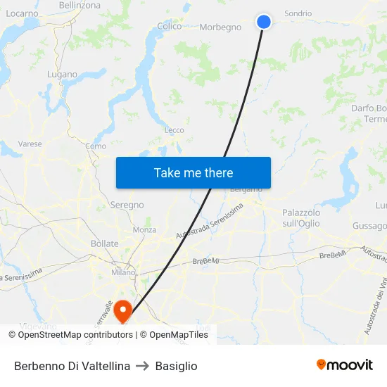 Berbenno Di Valtellina to Basiglio map