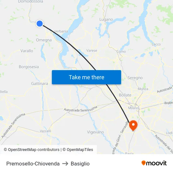 Premosello-Chiovenda to Basiglio map