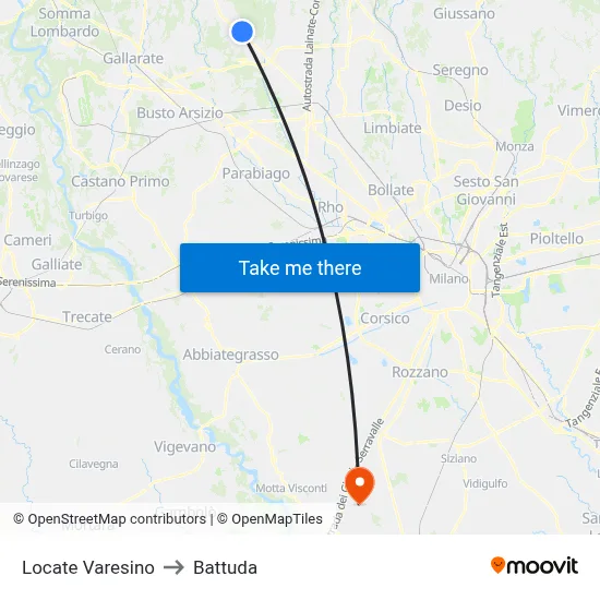Locate Varesino to Battuda map