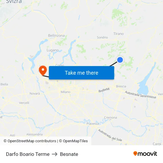 Darfo Boario Terme to Besnate map