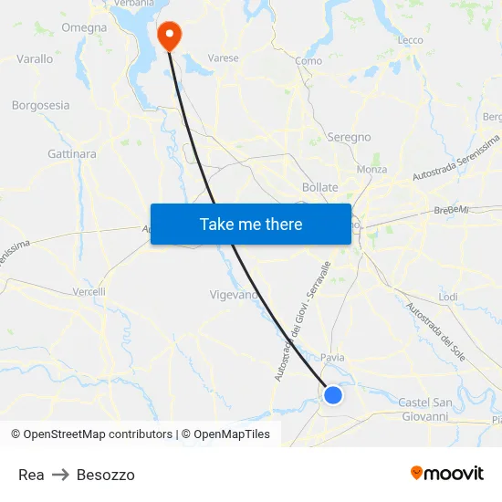 REA to Besozzo map