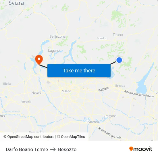 Darfo Boario Terme to Besozzo map