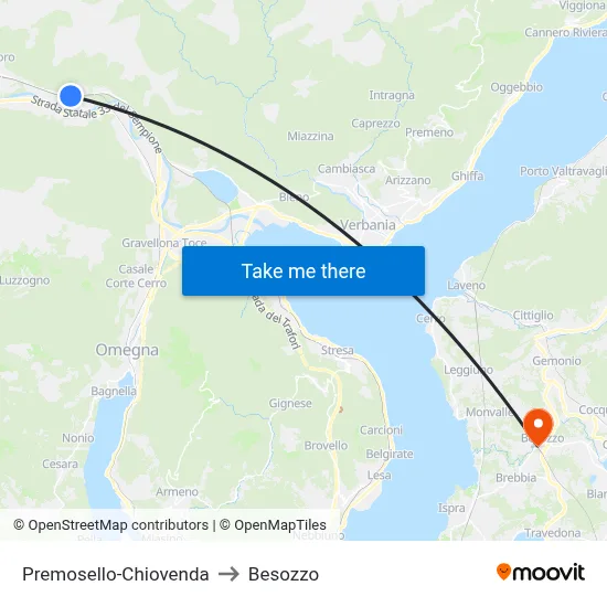 Premosello-Chiovenda to Besozzo map