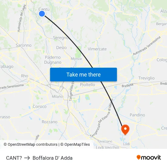 Cant? to Boffalora D'Adda map
