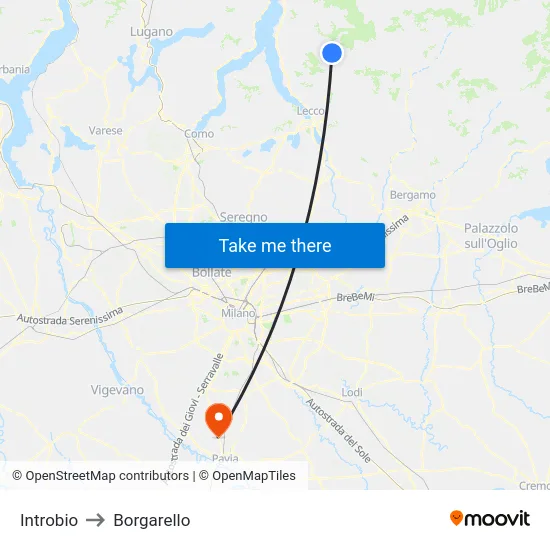 Introbio to Borgarello map