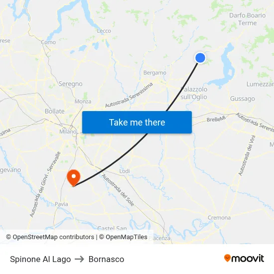 Spinone Al Lago to Bornasco map