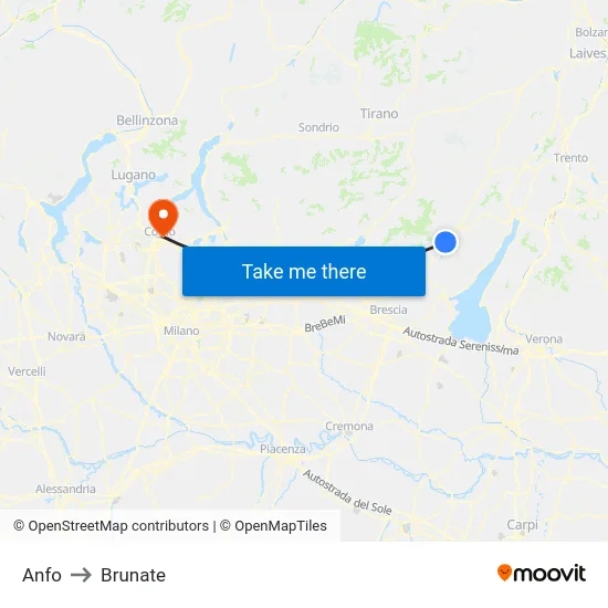 Anfo to Brunate map