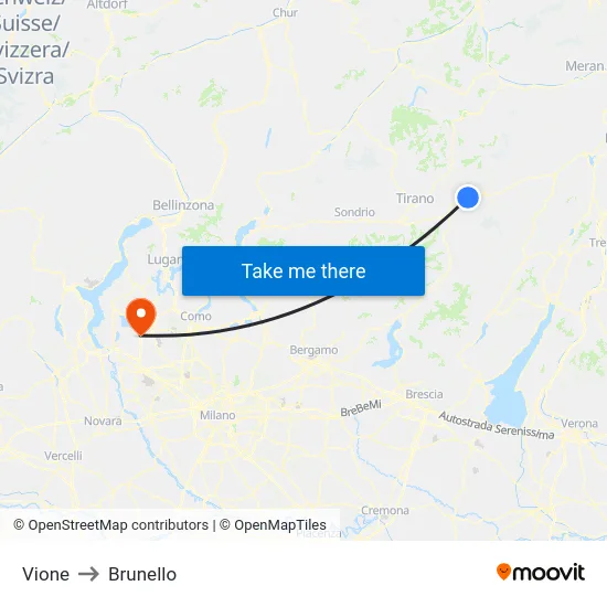 Vione to Brunello map