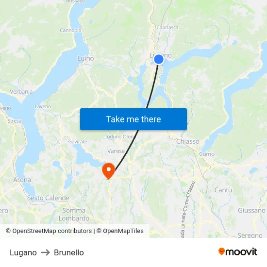 Lugano to Brunello map