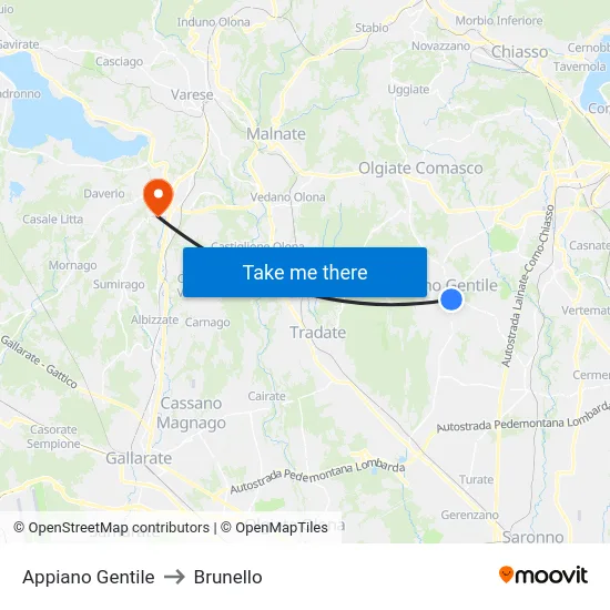 Appiano Gentile to Brunello map