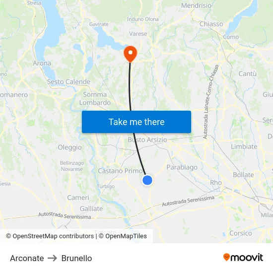 Arconate to Brunello map